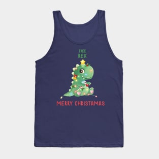 Tree Rex Funny Christamas Tank Top